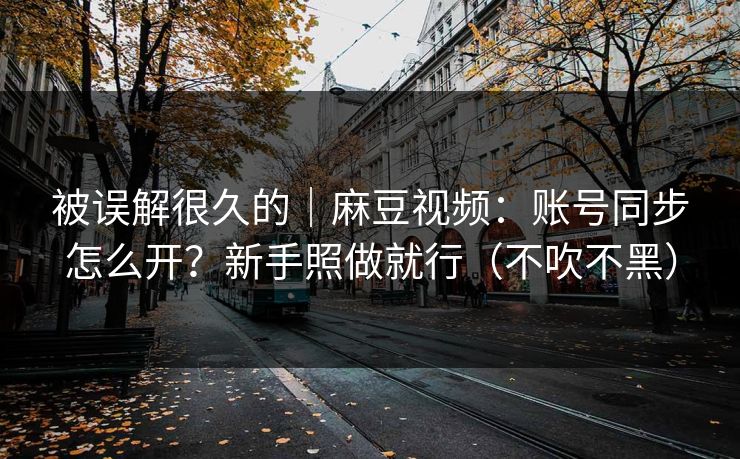 被误解很久的｜麻豆视频：账号同步怎么开？新手照做就行（不吹不黑）